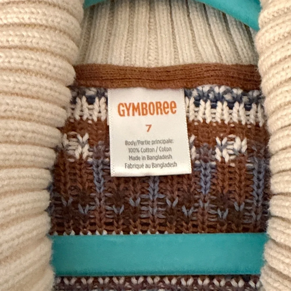 Gymboree Cream and Blue winter Sweater
